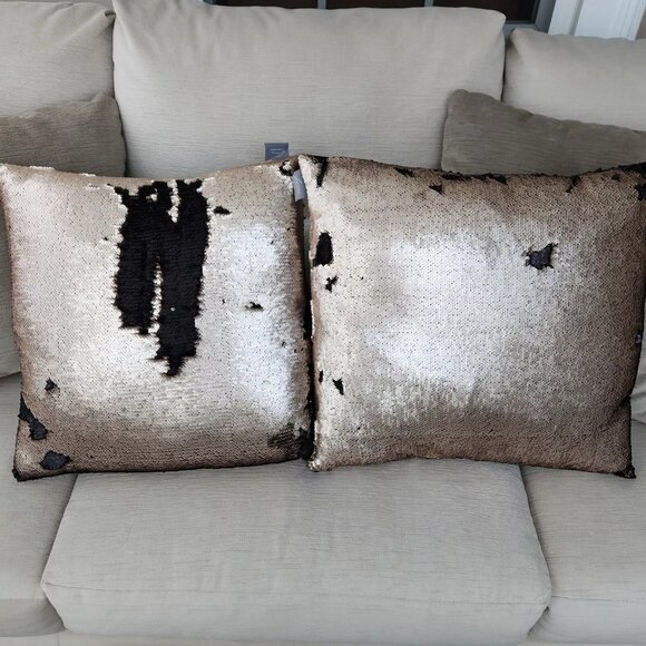Aviva Stanoff copper sequin black silk 20